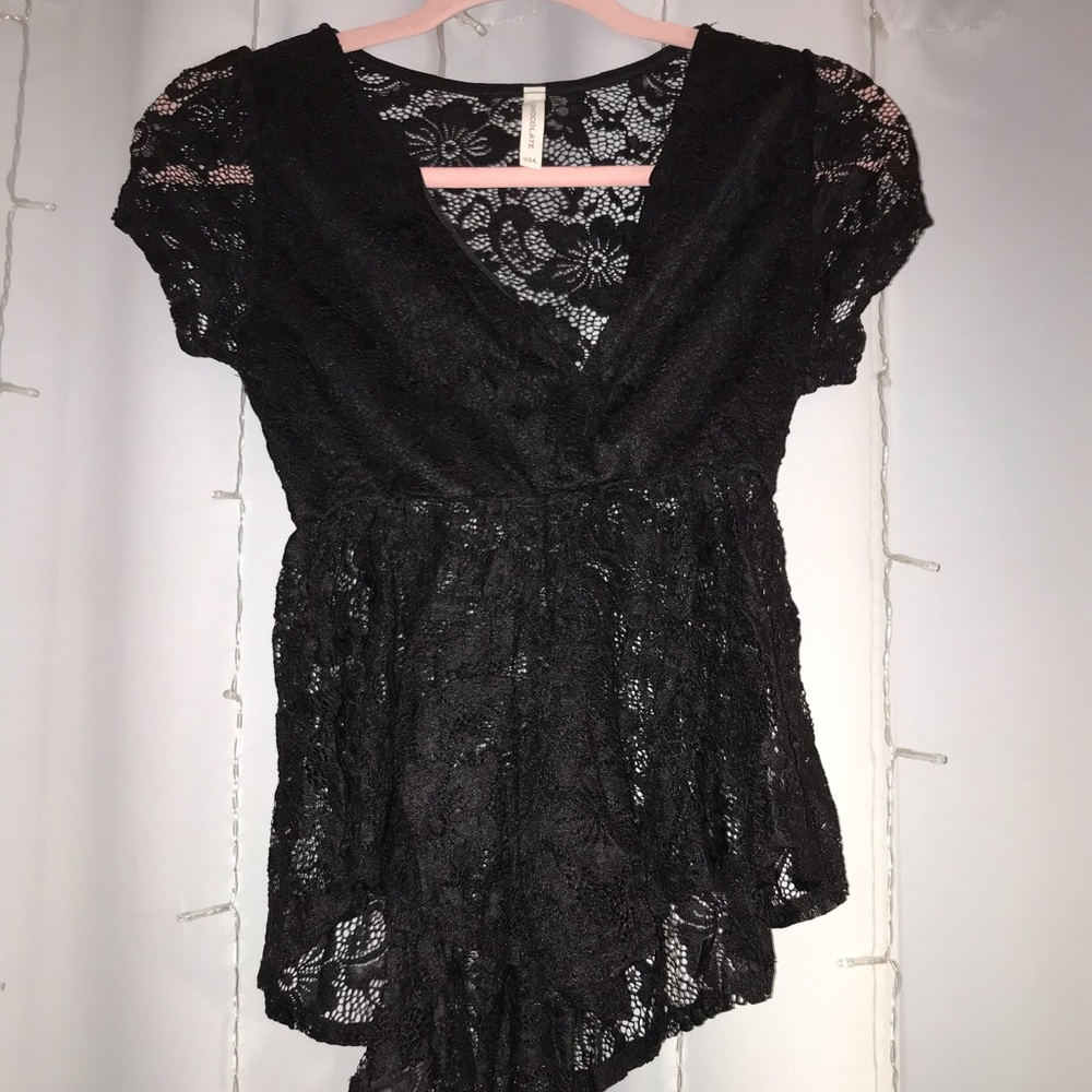 Black lace shirt